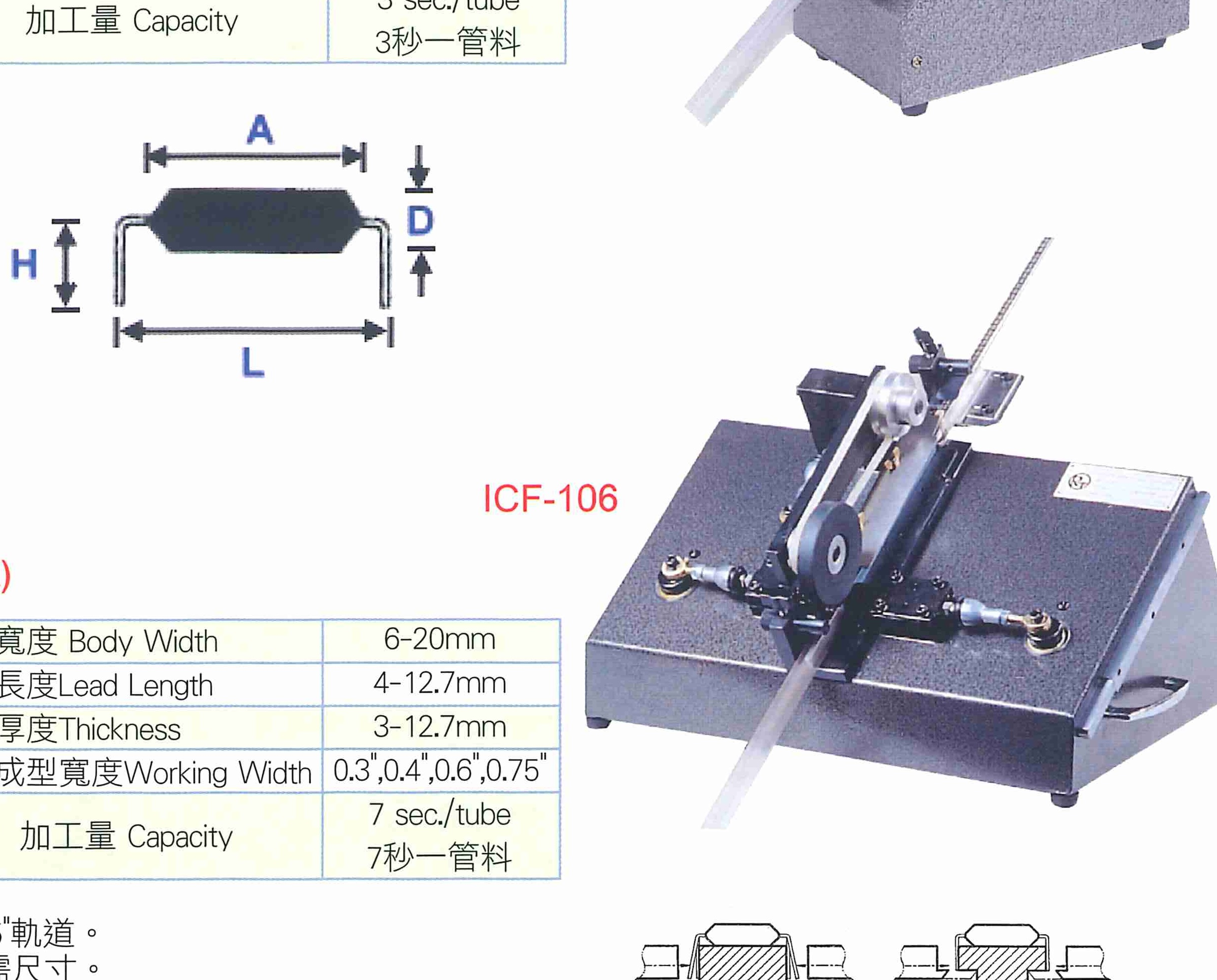 ICF-100 引腳加工尺寸示意圖