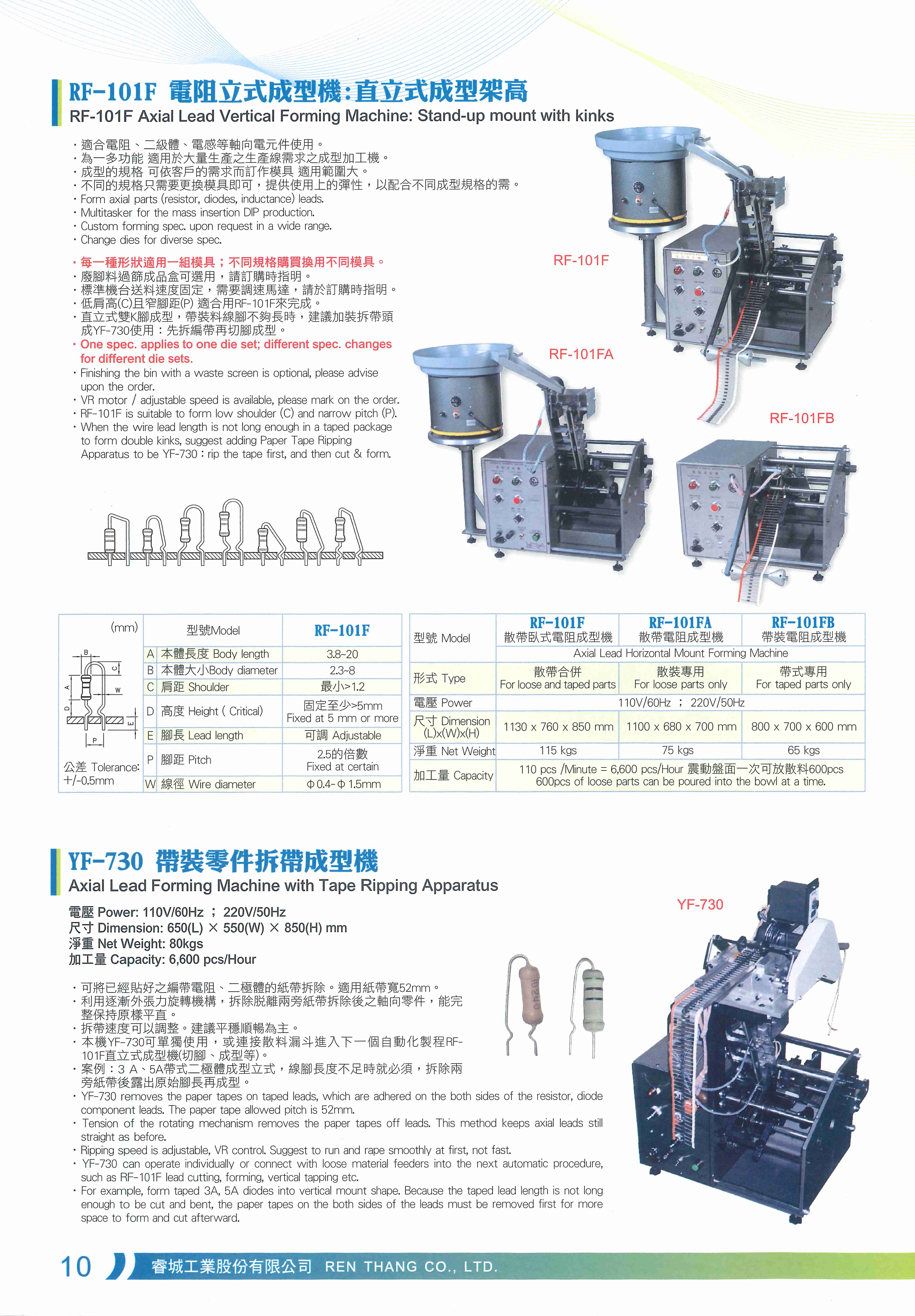 RF-101C 引腳加工尺寸示意圖